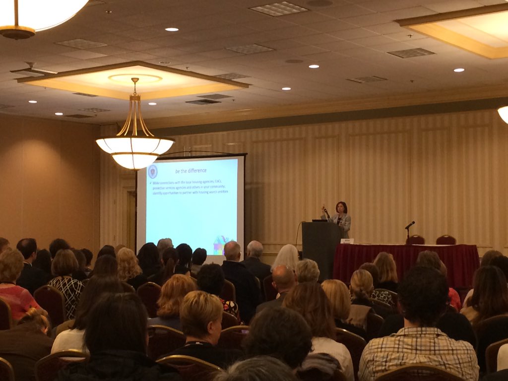 EldercareLeader's tweet photo. Alice Bonner EOEA: "Make connections with CoCs...be inclusive" LeadingAgeMA annual meeting! https://t.co/WJdxlmAOYN