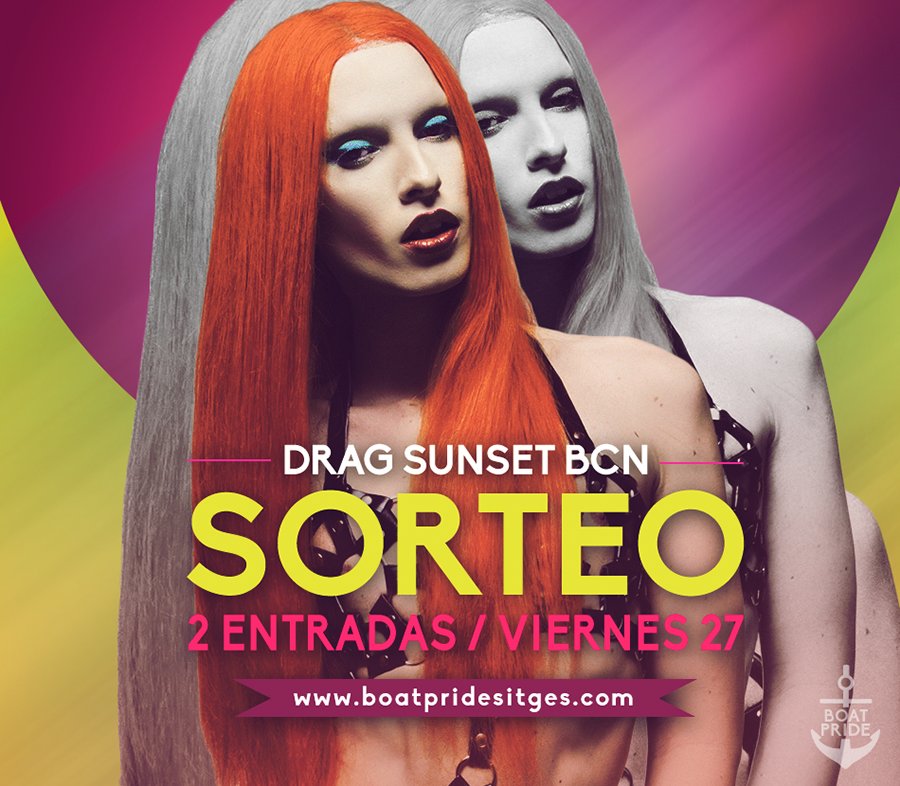 Boatpridesitges's tweet photo. ¡Sortearemos 2 entradas para el próximo Viernes 27 en Barcelona! Participa ya: https://t.co/dsnNDV0mn6 https://t.co/Qf8ou2Kh7V