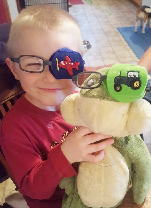 PatchPalClub's tweet photo. Colton and Tiny Tim look fantastic and are true Patch Pals!! #patchpower #patchpals https://t.co/qZFZEWB8UX