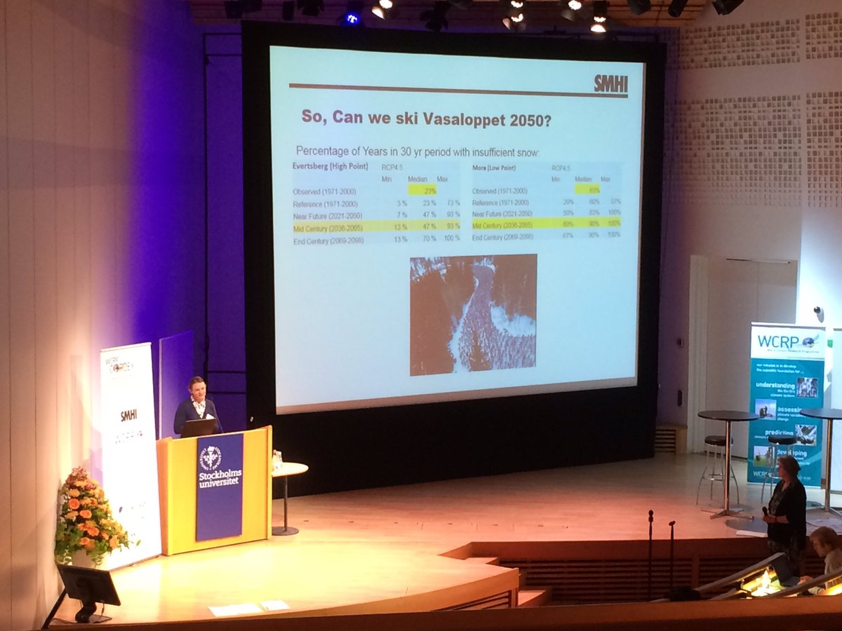 Vad händer med Vasaloppet i ett varmare klimat. Chantal Donnelly på #CORDEX2016