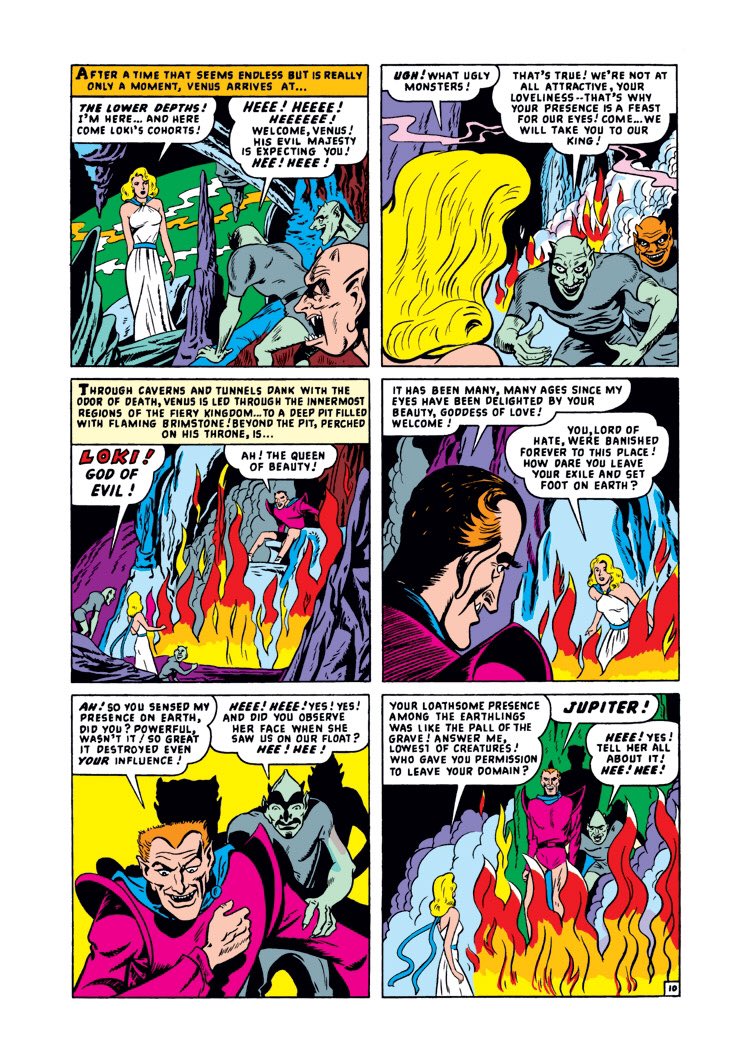 thisdayincomics's tweet photo. Loki made his debut in Timely Comics' Venus #6 (May 19, 1949). https://t.co/iWoF4zSXRM