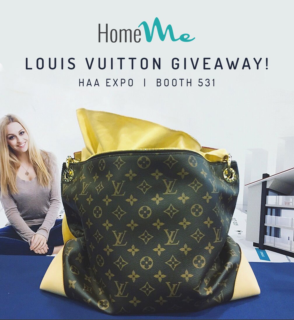 homemeapp's tweet photo. HomeMe is giving away a Louis Vuitton bag at HAA! Enter at Booth 533, winner drawn at 5:30. #HomeMe #HAA #Giveaway" https://t.co/jwh6gVyNiw