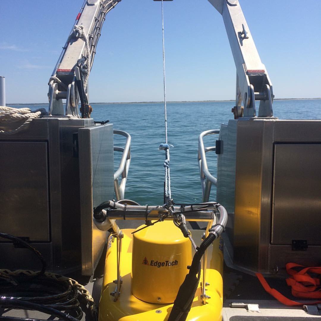 GeodynamicsNC's tweet photo. Sub-bottom sonar testing with our new #Edgetech SB-216S in Beaufort Inlet, NC. https://t.co/A85sqhzgpI