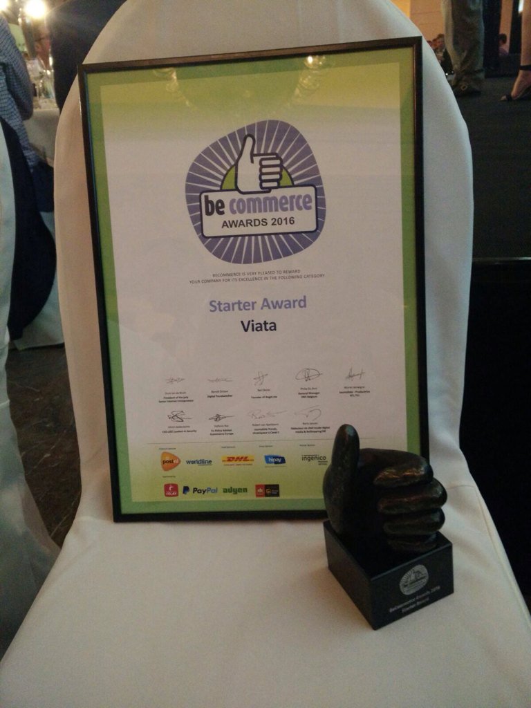 gdegaspari's tweet photo. Viata wint Best Starter Award 2016 #BA16 @BeCommerce @viata_be https://t.co/mOOy73P9Zr