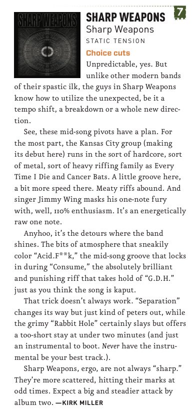StaticTension's tweet photo. Did anyone get their new issue of @dbmagazine yet?  Check page 88 for a @SharpWeapons review! #NationalSendANudeDay https://t.co/CFSlnd8CqY
