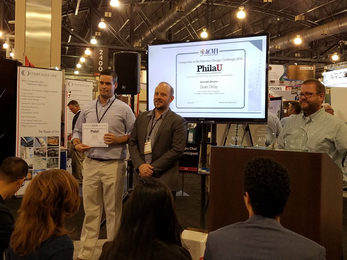 CompositeBuild's tweet image. Congratulations to the student competition honorable mention teams! #AIACon16 @UCLA @PhiladelphiaU @GeorgiaTech