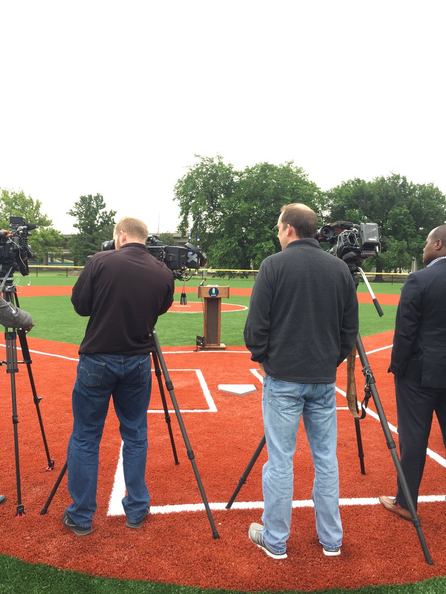 McAdams Park Baseball Diamond Ribbon Cutting &amp; Dedication going down shortly! <a href="/League_42/">League 42</a> #baseball #wichita