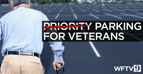 mattparcell's tweet photo. •Should veterans have to fight for parking at local VA clinics? @BTolisonWFTV investigates today on #WFTVat5 https://t.co/YIoyYQUJ66