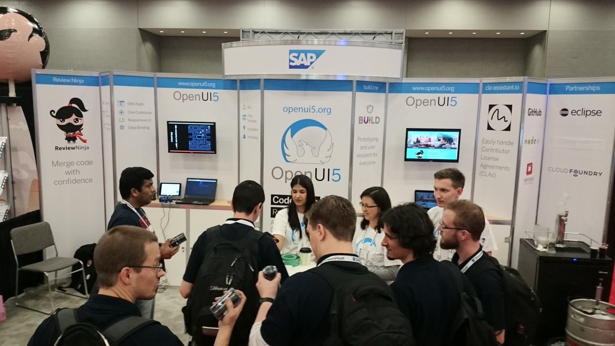 At #OSCON &amp; looking for a free cross-device enterprise Web UI? Check out #OpenUI5 at the SAP booth!  #UI5 #oscon2016