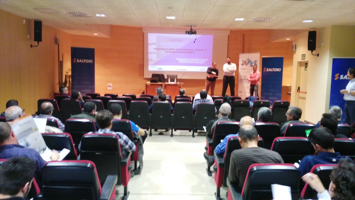 AIER_Rioja's tweet photo. Jornada de Protección contra el Rayo y Sobretensiones, con nuestro socio colaborador, Saltoki #JUTEC https://t.co/aeAvIpjZP7