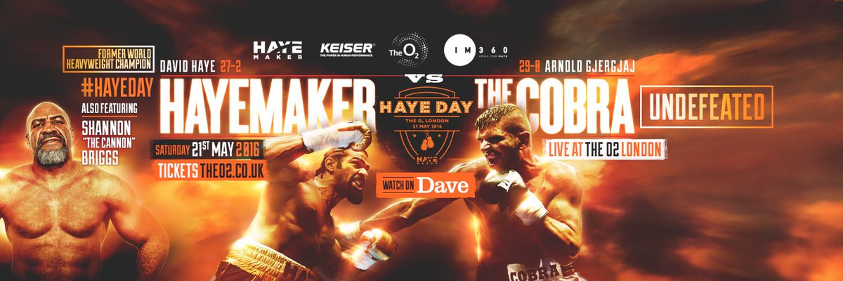 davidhaye's tweet photo. Get your tickets for #HayeDay NOW at https://t.co/QYUD9JGQdQ. If you can't come, tune in to @Join_Dave for FREE! 👊🏻 https://t.co/fobn7cm0SB