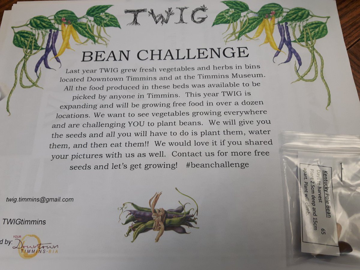 CCSTimmins's tweet photo. Got the @DowntownTimmins newsletter and spending lunch checking out bean info. #beanchallenge #Wevebeanchallenged https://t.co/9gJdrrFB2s