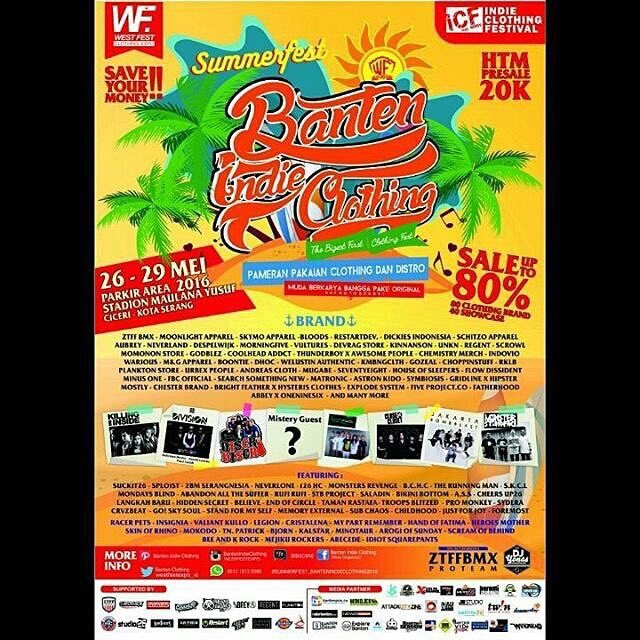 Jngn lupa kwan2 mulai tgl 26-29  kami ada disiniiiiiiiiiiii!!!!! @bantenindieclothing 
#SummerFest_BIC2016