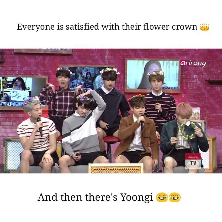 micayxiii's tweet photo. Yoongi Oppa Anong amoy nung Flower Crown HAHAHAHA 

-ctto- https://t.co/uROs31h7T4