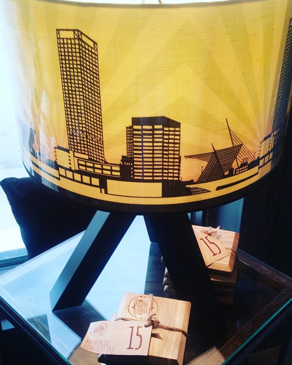 Cool Milwaukee Skyline lamps now available in the shop. Made by Walker's Point company Konkada!! <a href="/konkada/">sudheer</a>#mke