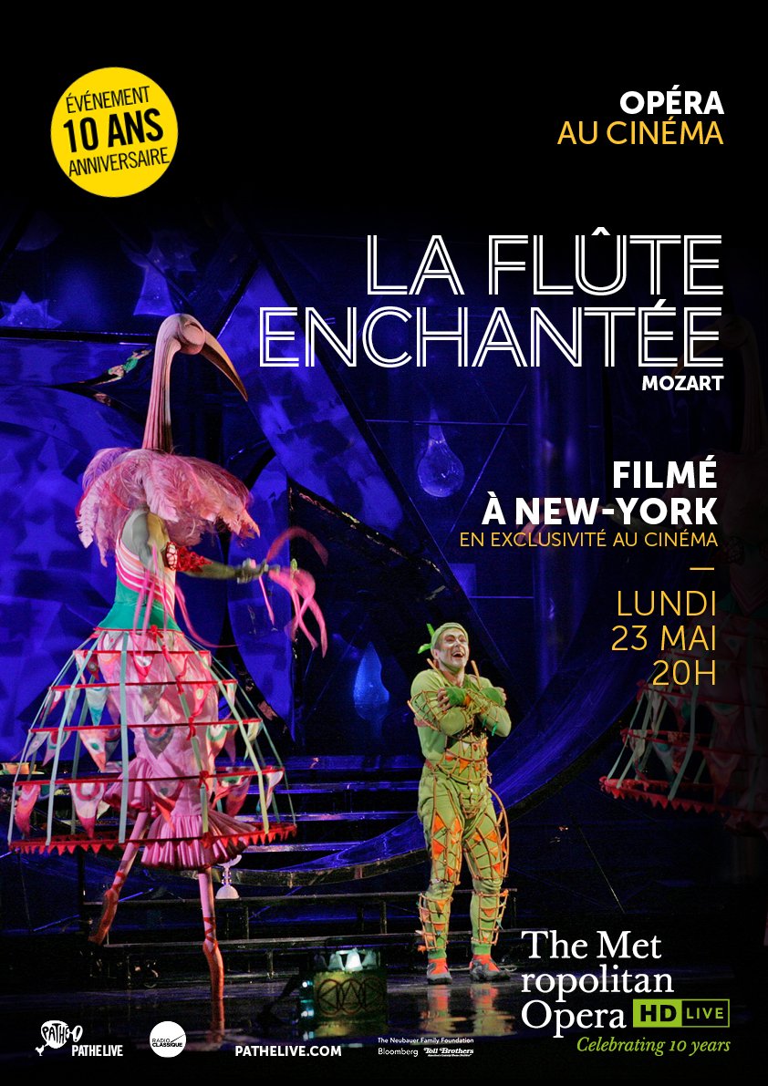 RAPPEL !
LE METROPOLITAN OPÉRA AU CINÉMA REX DE BRIVE
ÉVÉNEMENT ANNIVERSAIRE : LA FLÛTE ENCHANTÉE
LUNDI 23 MAI À 20H