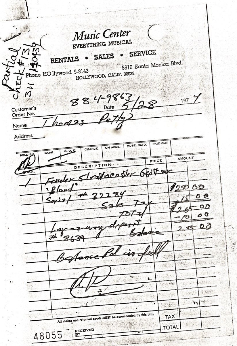 tompetty's tweet photo. Lay-away plan, 1974.  #MudcrutchVault https://t.co/Bq6Rajbawa
