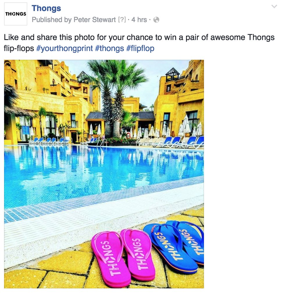 Check out our Facebook comp for a chance to win a pair of THONGS 
#yourthongprint 
#holidays 
#FlipFlops