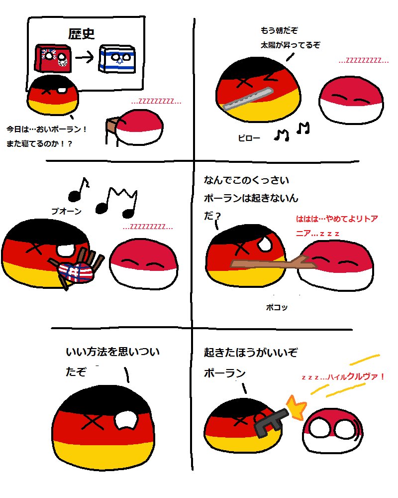 ポーランの起こし方 #ポーランドボール #Polandball