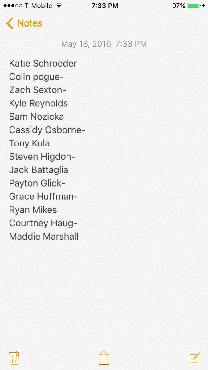 GCSeniorAssassi's tweet photo. CORRECTION: 14 remaining! Players with a hyphen after their name must get a kill by MONDAY or they're OUT😢👀💦🔫😈😤 https://t.co/W7O9O2v4Zj