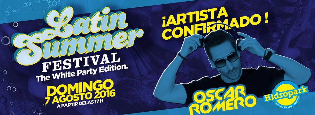 oscarromerodj's tweet photo. Domingo 7 agosto LATIN SUMMER FESTIVAL @Chrisrochi @simonveradj @XimJaner @Pomodoro_dj @StevanChaves https://t.co/60r2eayzul