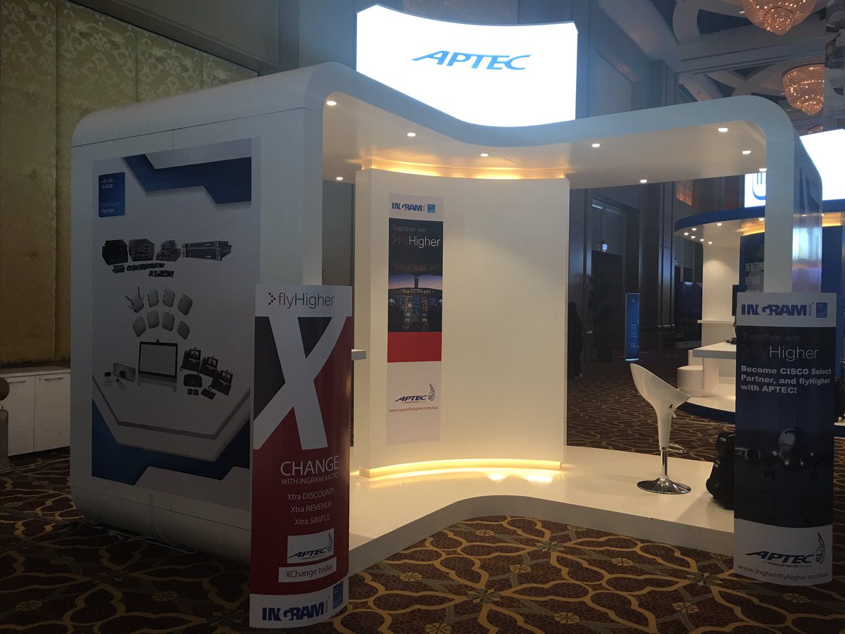 Aptec_Saudi's tweet photo. @CiscoDistEMEAR #CiscoConnect2016 #DCCIMKSA Attractive Booth!👍🏻 https://t.co/FCme6uEnBc
