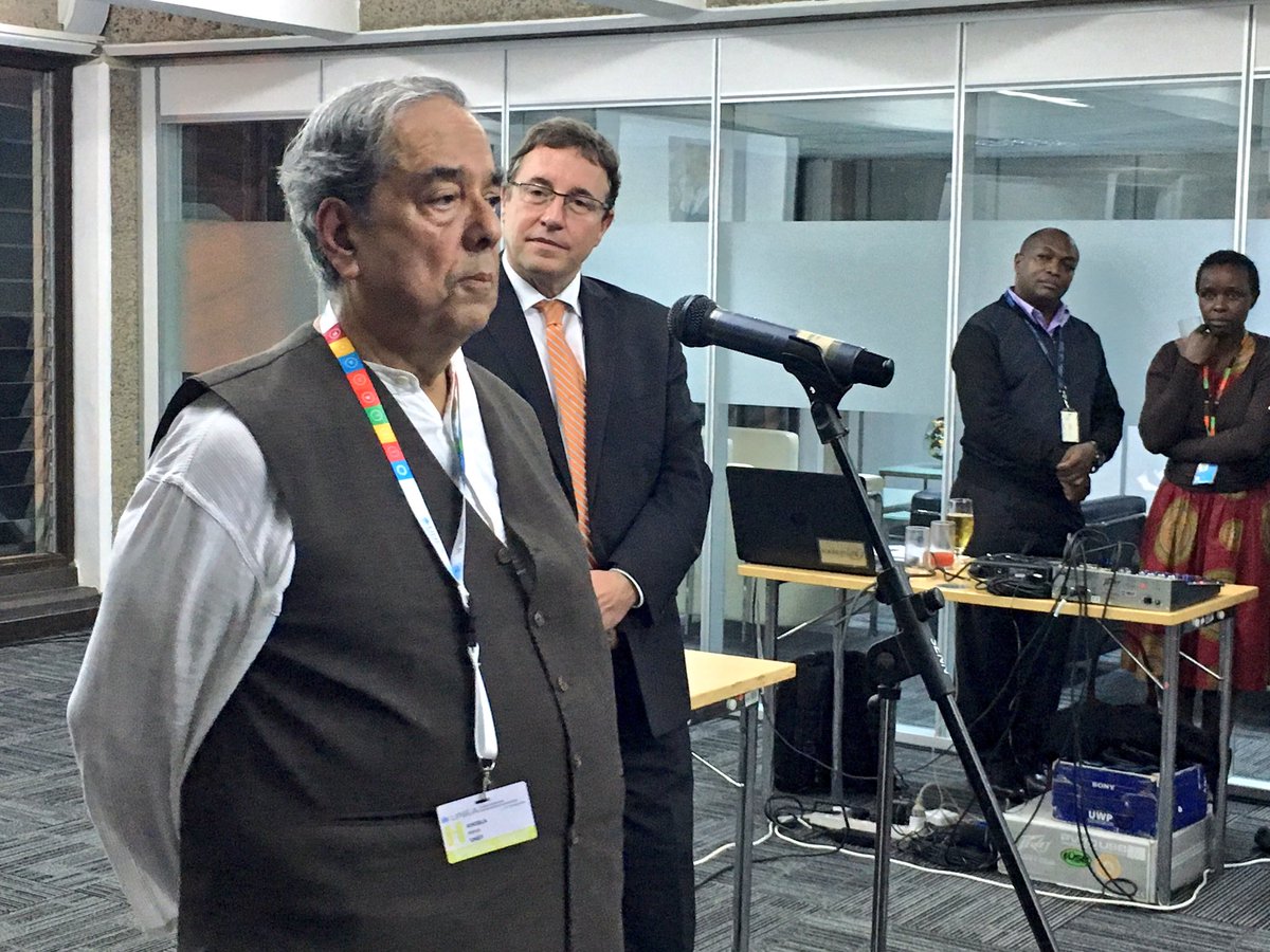 UNEP's tweet image. Unless we take care of 3-4 billion people left behind, we cannot have the sustainable world we want. - Ashok Khosla