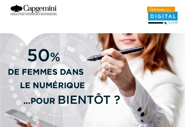 sfouille's tweet image. #Infographie @FDOuest &amp;amp; @CapgeminiLabs
50% de #femmes dans le #numérique... pour bientôt ?  
bit.ly/1U1hM17