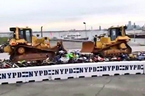 BikerEntourage's tweet image. MOTOHATE? NYPD streams video of confiscated motorcycles being crushed sco.lt/5PASaP