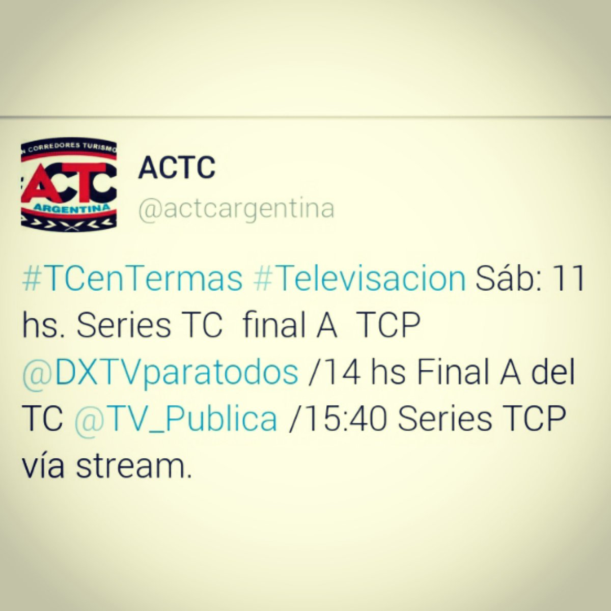 actcargentina's tweet photo. Te recordamos los horarios de televisación de esta fecha especial! @DXTVparatodos @TV_Publica https://t.co/ifnaKYXQc9