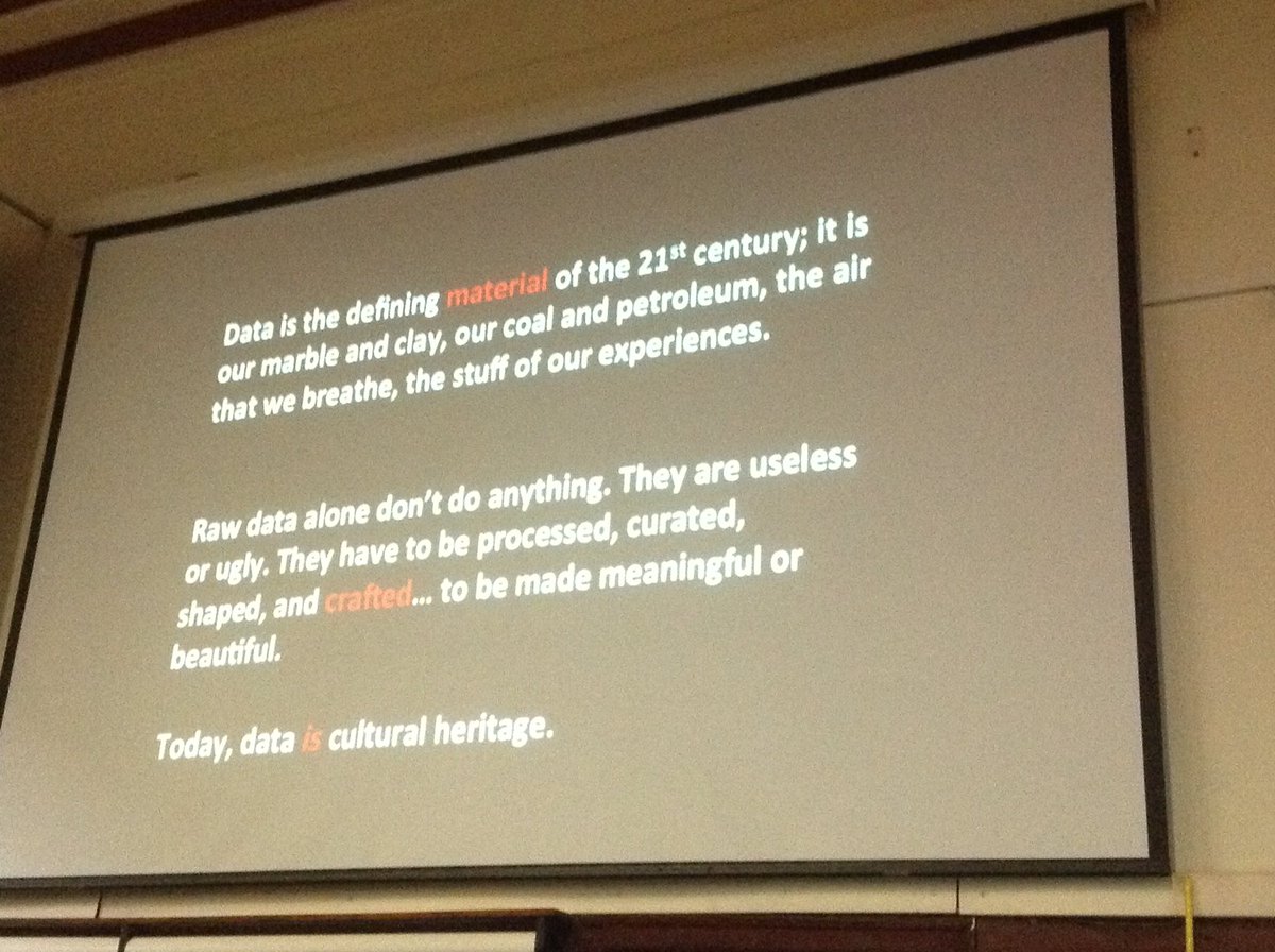 tcdlibrary's tweet image. Data is cultural heritage #KnowledgeDesign @jaytiesse