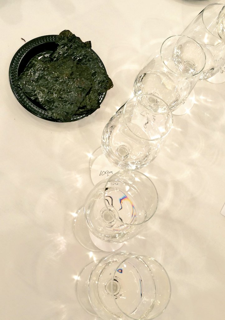 Last day of #wine tastings at the #LAWineComp 🍷

Today, the judges are tasting #sake complete with a side of nori 🍶