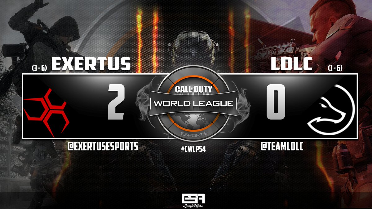 AlphaLiveYT's tweet photo. #CallofDuty | #CWLPS4 EU | SnD Fringe 6-2
@ExertusEsports vs. @TeamLDLC
#Exertus continue to dominate in map 2! https://t.co/dPvGYcklH9