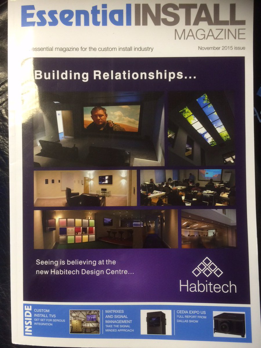 <a href="/ProjectaScreens/">Da-Lite in EMEA</a> on the cover of <a href="/Install_Mag/">Essential Install</a> with <a href="/HabitechLimited/">Habitech Limited</a>! Nice! #qualityprojection <a href="/Install_Live/">Essential Install</a>