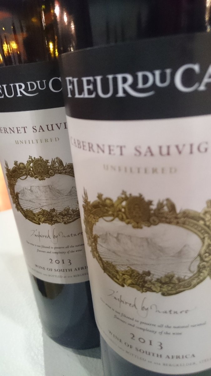 DiProc's tweet photo. Cabernet Sauvignon @FleurduCapWines with salted beef and slaphakskeentjies #FdCTTT #burnthefloorSA https://t.co/HJcfaHvU5k