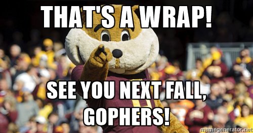 CEHDugrad is leaving the office for our summer hiatus, see you next fall!