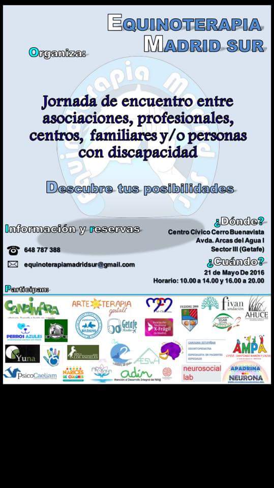 AESWH's tweet photo. Este sábado participamos en unas jornadas organizadas por la Asociación Equinoterapia Madrid Sur. Os esperamos!! https://t.co/lDe7XDNkuW