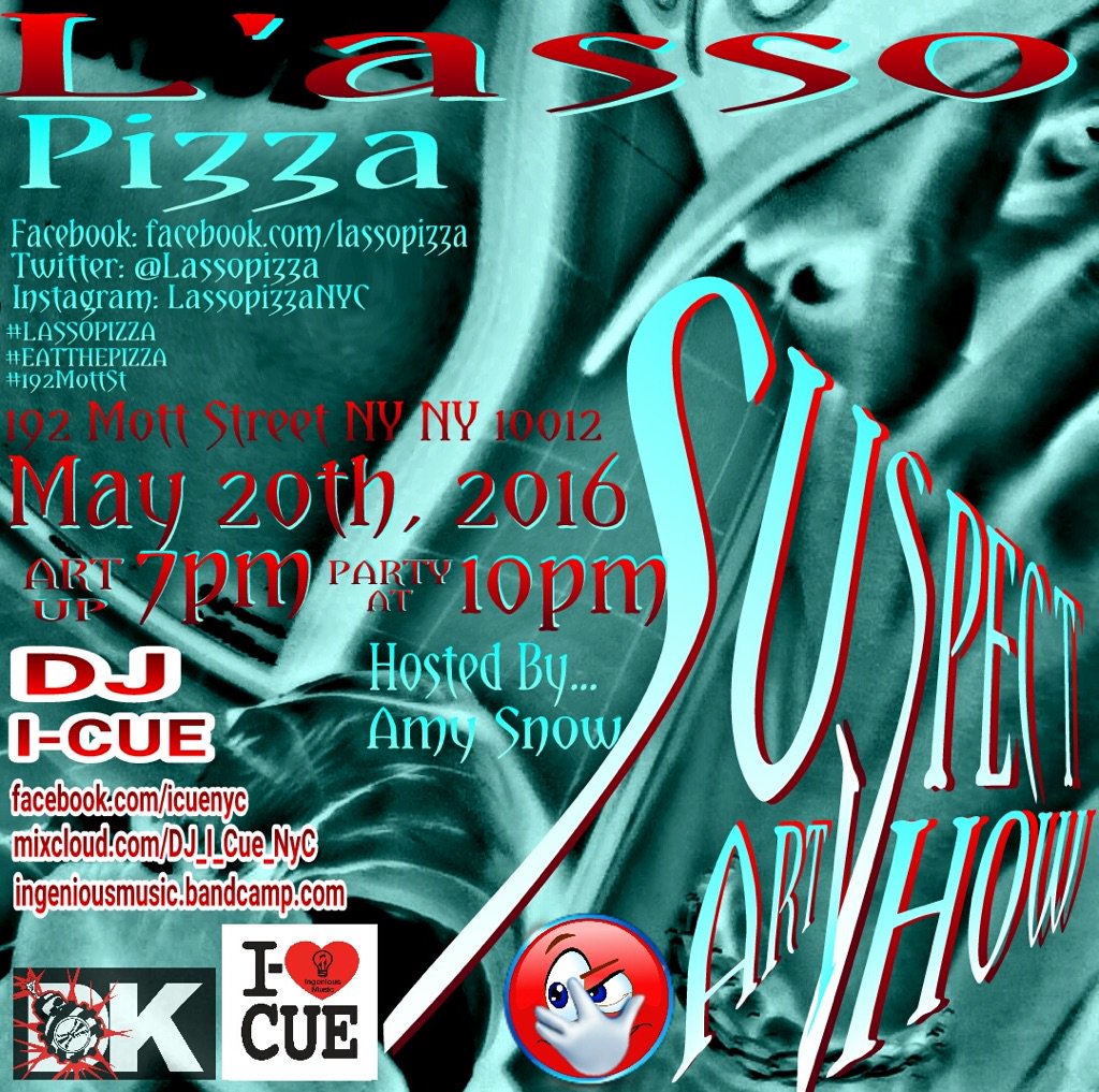 lassopizza's tweet photo. *NATIONAL PIZZA PARTY DAY* FRIDAY MAY 20TH 2016
@lassopizza - ART SHOW AT 7pm - Dance Party at 10pm !!!
#Artfriendly https://t.co/au8ybH9ROH