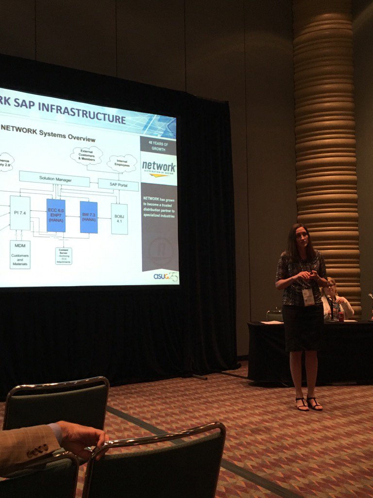 NetworkCOO's tweet image. Cheryl Mackin from NETWORK, presenting at #SAPPHIRENOW and ASUG Annual conference #ASUG2016 with our partner CDI!