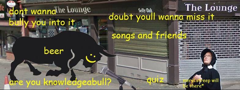 InfinityStageCo's tweet image. Our quiz/lip sync fundraiser for Bull &amp;amp; @InfinityDoubt starts at 8:30, Indie Lounge! facebook.com/events/9915100…