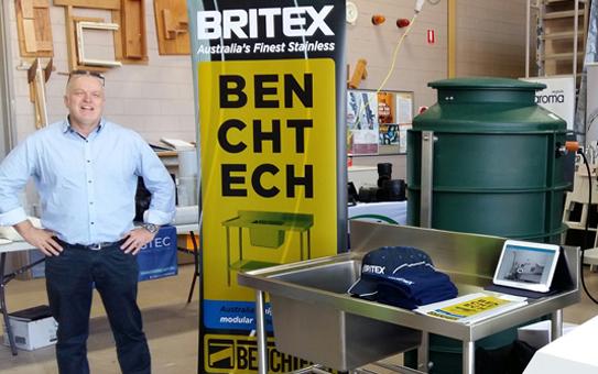 Benchtech_AU's tweet photo. #Britex are reppin it at the #SunraysiaPlumbingTradeDay in Mildura. Come down and say Hi to our boys Scott and Shane https://t.co/m7MA8BchE0