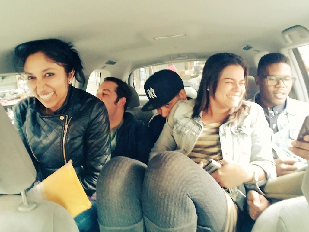 CrisItalia's tweet photo. @Uber pool is getting crazy! #comedians #uber @MonroeMartinIII @LaughingVlad @Subhah @MikalaLK #chentertainment https://t.co/02f4dguwtN