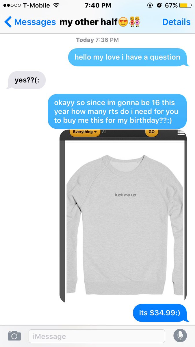 imactualyjuarez's tweet image. OKAY GUYS SO MADDIE SAID IF I GET 607 RTS BY MY BDAY (9/10) OR PP IN 85 DAYS SHELL BUY ME THIS @imactuallywes PLS RT