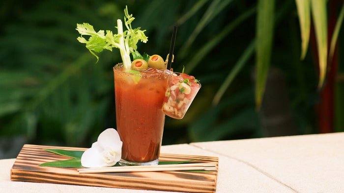 Make a meal out of a Bloody Mary thanks to <a href="/WestinKaanapali/">WestinKaanapali</a>: mjm.ag/1TJAub3 #cocktails #drinks #bloodymary