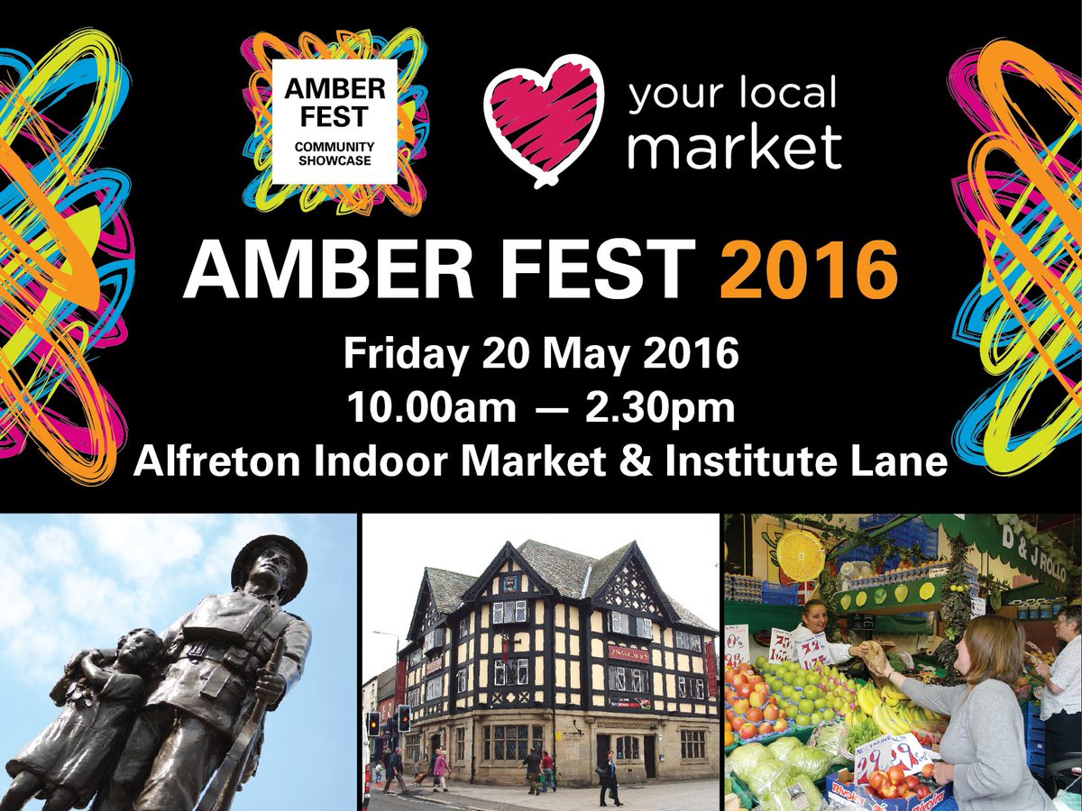 Join #AmberFest at #Alfreton and discover more about the wonderful area. Friday 20 May bit.ly/AmberFest2016