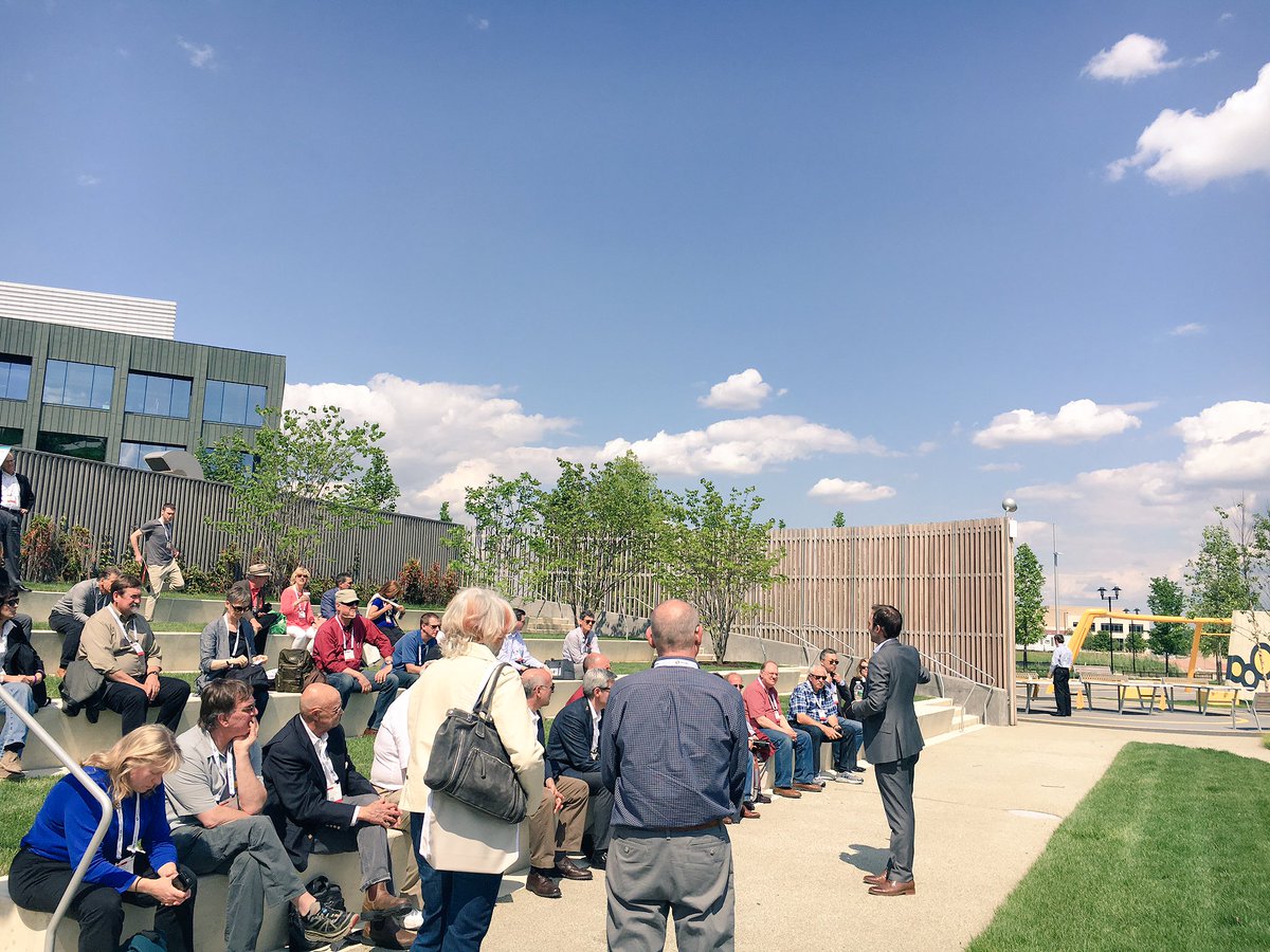 NavyYardPhila's tweet photo. #AIACon16 tour of The Navy Yard @PIDCphila @LibPropTrust Bjarke Ingels Group #1200intrepid #centralgreen https://t.co/DgbmbRKgfE