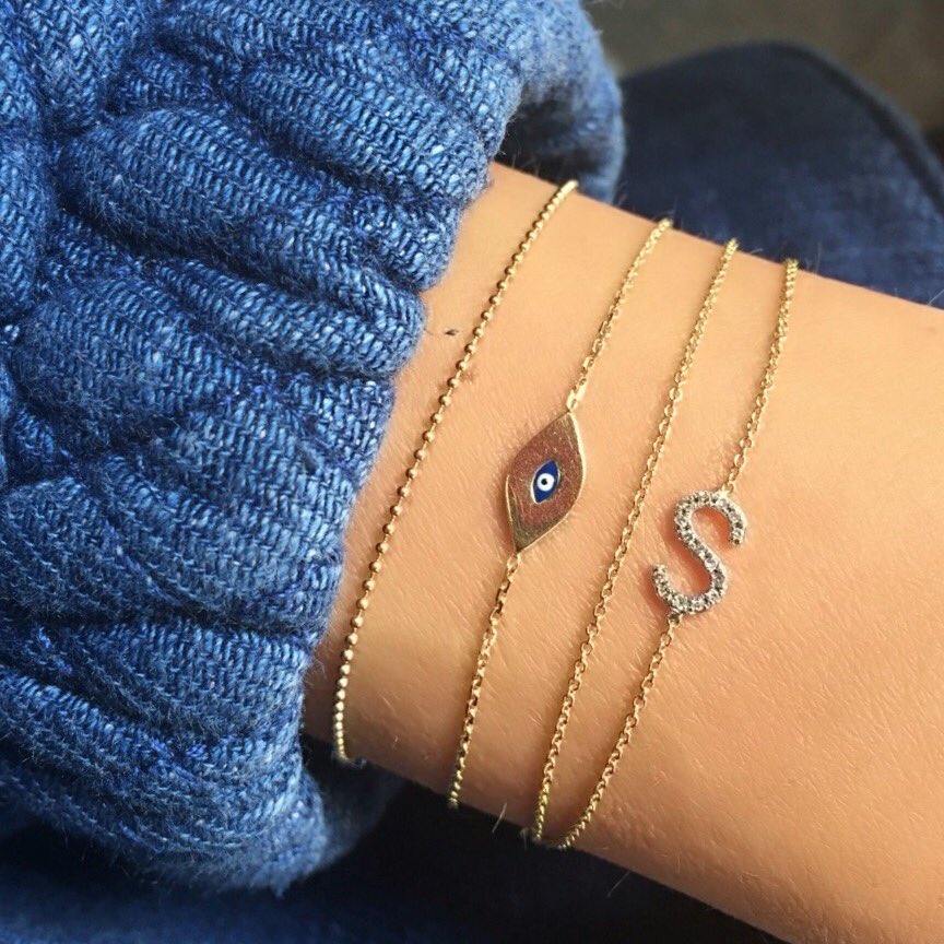 Zoelevjewelry's tweet photo. I've got the blues💙 #evileye #diamondinitial #LettersbyZoe https://t.co/4F7Kw6vvaB