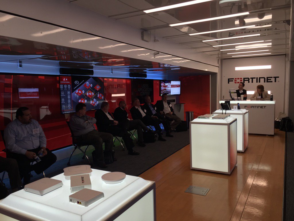 WebHouseHQ's tweet photo. Great Q&amp;A session on the @Fortinet FortiExpress bus outside of the #Intrepid. @BHoganNYC https://t.co/aOPmfwgCNF