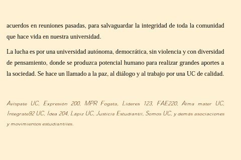 MPR_Fogata's tweet photo. Comunicado: Los universitarios rechazamos los actos de violencia generados ayer en la #UC @jaarreaza @mondazzira https://t.co/XlZXL1J6wP