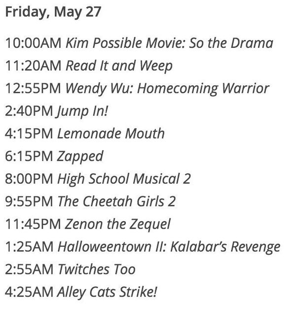 thefemaleboook's tweet image. Disney channel is releasing its 100th movie and to celebrate they are hosting a 4 day marathon of classics